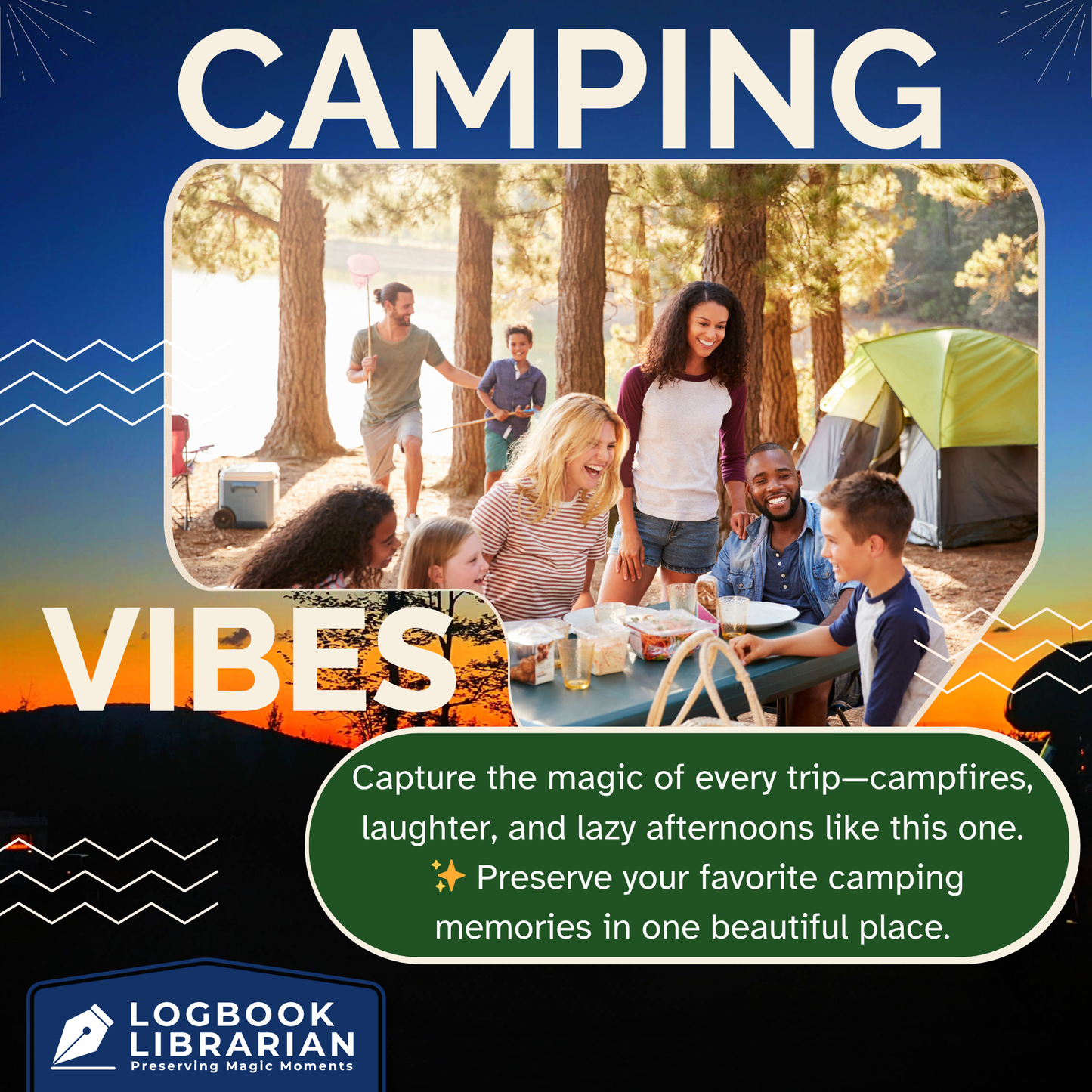 Camping Journal – Spiral Bound Log Book for Campers & RVers | Track 50+ Trips | Campground Info, Activities, Meals, & Memories | 6" x 9", 120 Pages