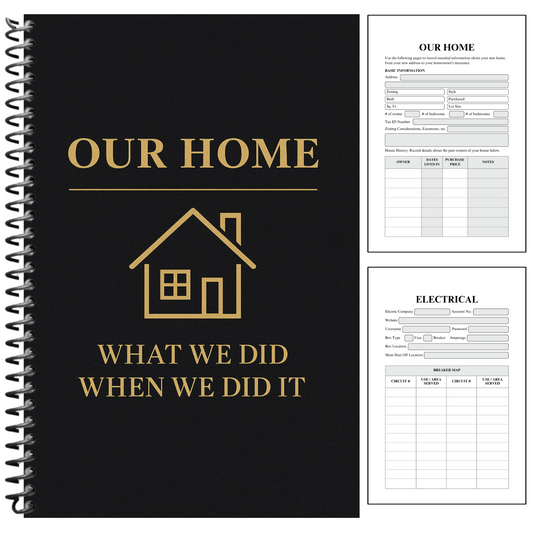 Home Maintenance Log | House Project Planner, Home Repair Journal for Homeowners | Spiral-Bound Organizer