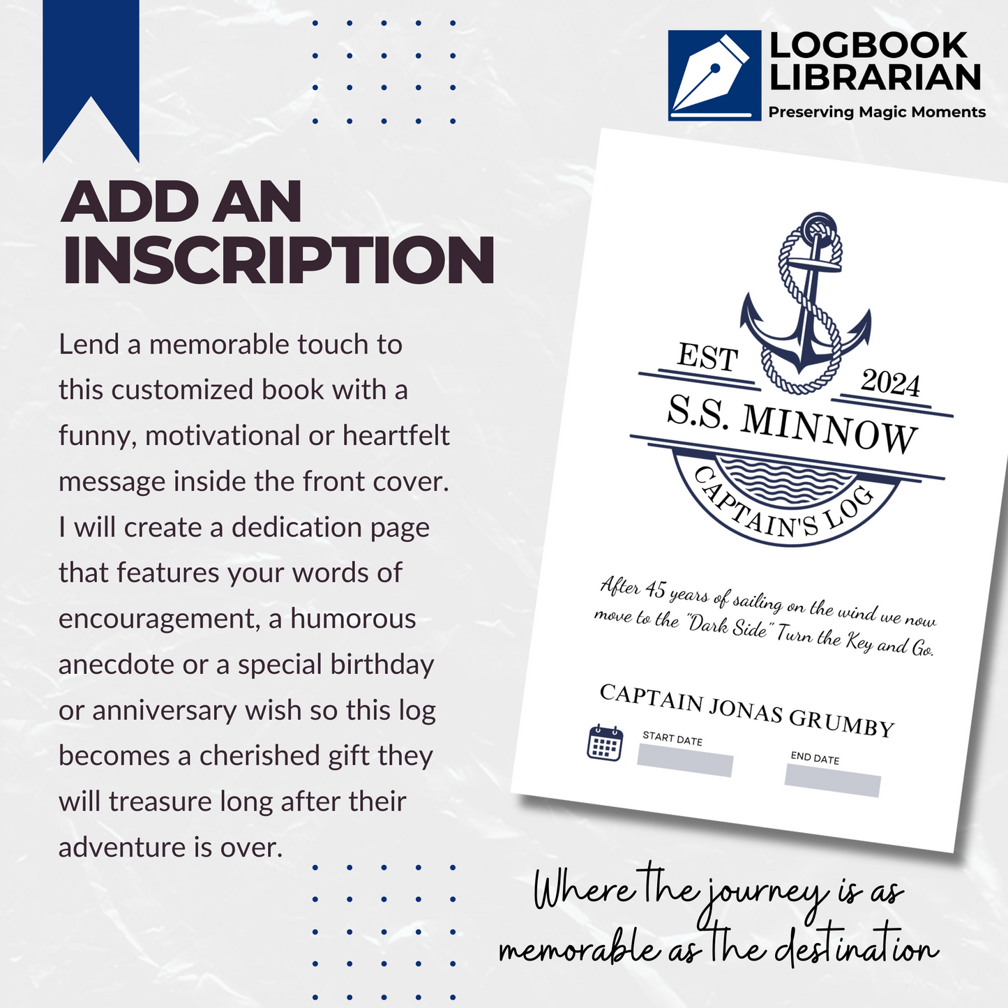 Captains Log
Boat Logbook
Nautical Diary
Boating Journal
Marine Log
Sailors Log
Yacht Logbook
Personalized Log
Boat Captain Gift
Sea Captain Log
Custom Logbook
Maritime Journal
Nautical Gift