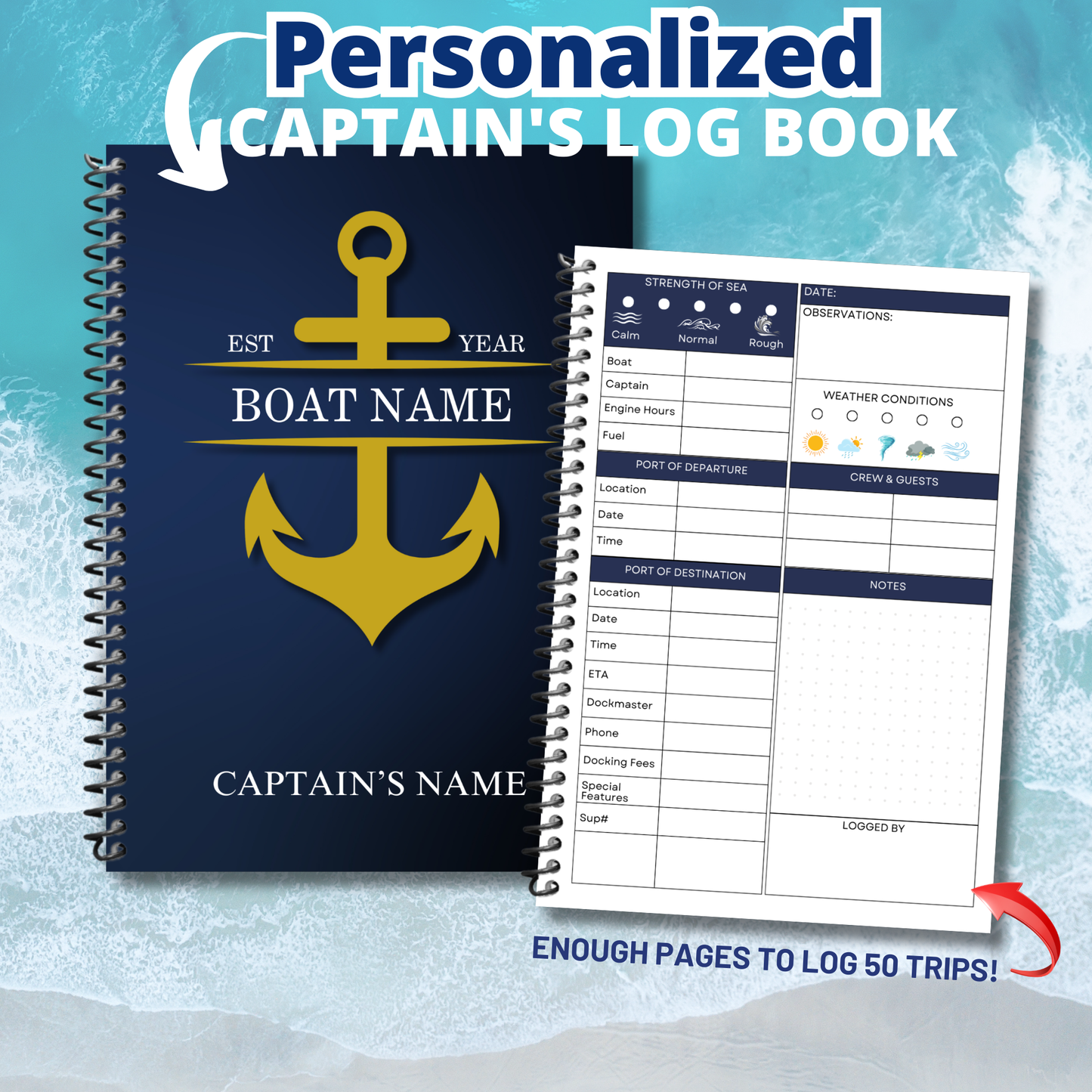 Captains Log
Boat Logbook
Nautical Diary
Boating Journal
Marine Log
Sailors Log
Yacht Logbook
Personalized Log
Boat Captain Gift
Sea Captain Log
Custom Logbook
Maritime Journal
Nautical Gift