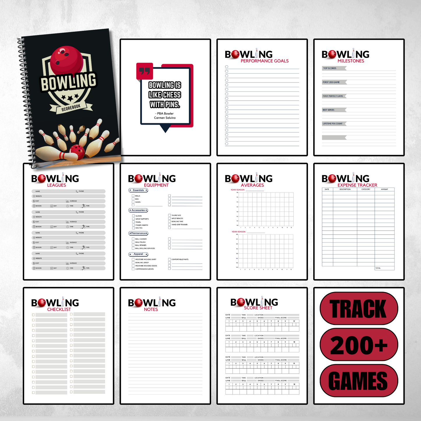 Bowling scorebook
bowling score book
bowling score sheet
bowling scoresheet
bowling log book
bowling tracker
gift for bowlers
bowling gifft