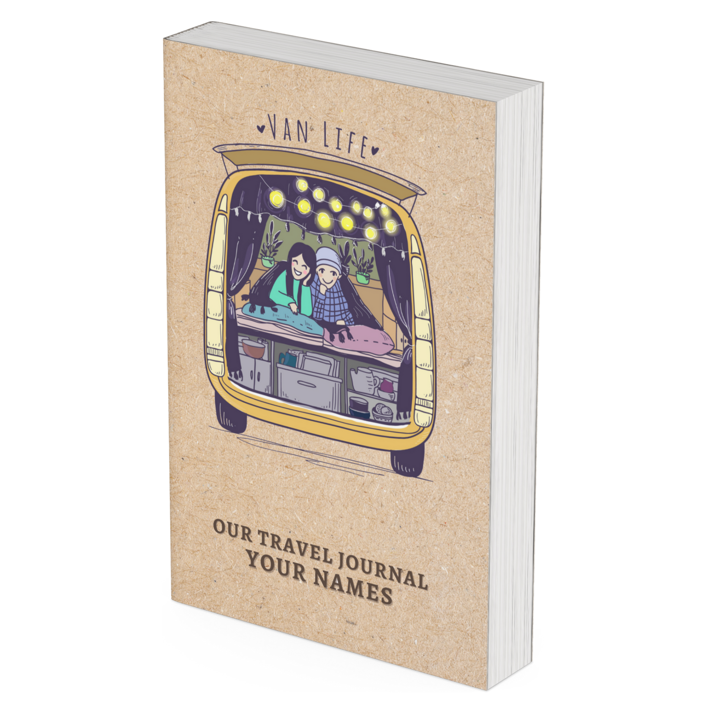Personalized Van Life Journal – Custom Travel Logbook & Camper Van Memory Book