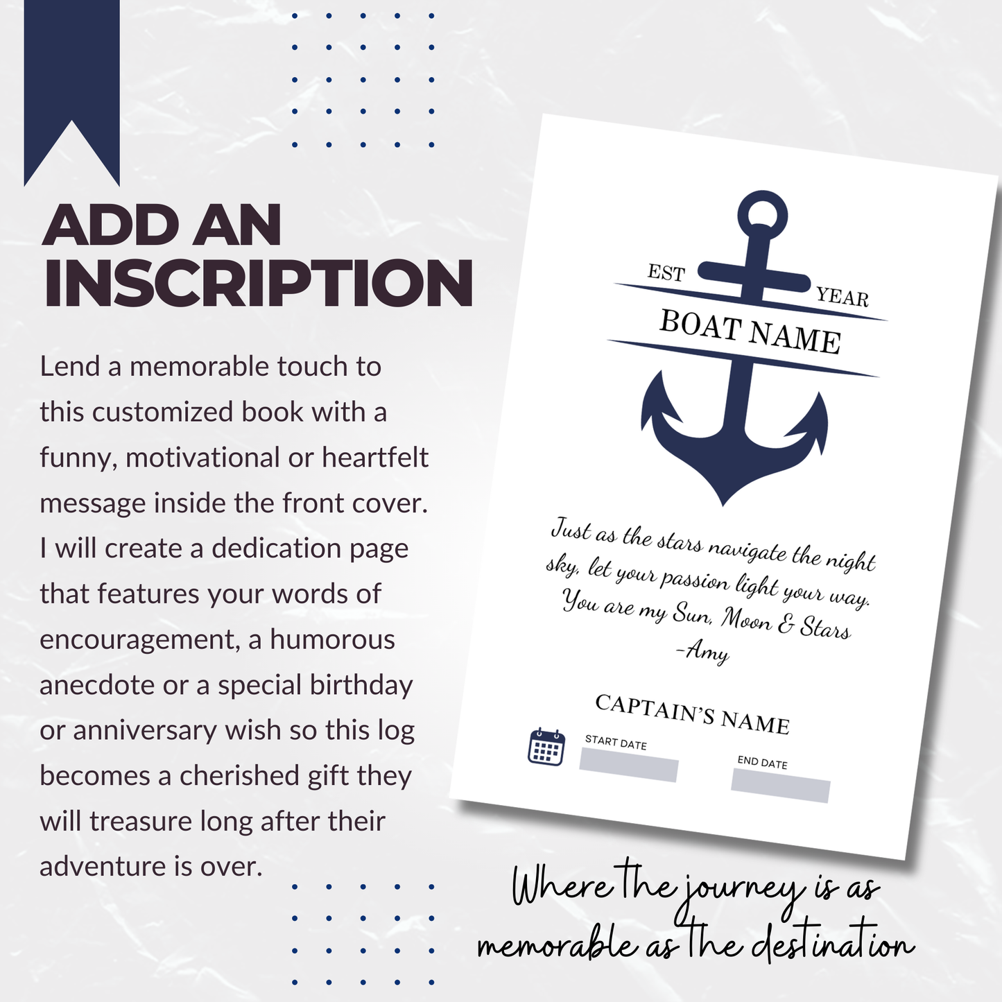 Captains Log
Boat Logbook
Nautical Diary
Boating Journal
Marine Log
Sailors Log
Yacht Logbook
Personalized Log
Boat Captain Gift
Sea Captain Log
Custom Logbook
Maritime Journal
Nautical Gift