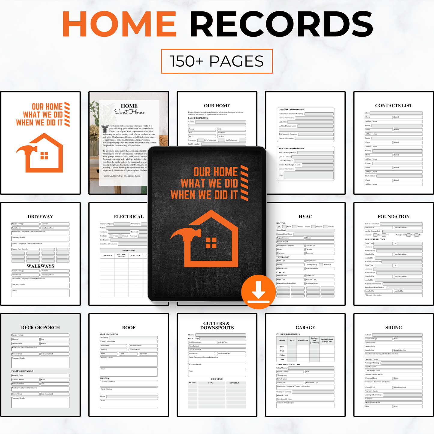 home maintenance log, home repair journal, home improvement tracker, house project planner, maintenance checklist, diy home planner, renovation planner, appliance log book, house repair tracker, track home repairs, new homeowner gift, housewarming book, real estate closing gift, spiral home log, house project log, custom home binder, home binder book, homeowner gift, new home gift, gift for homeowner, first time homeowner, household planner, appliance tracker, property maintenance, property repair tracker,