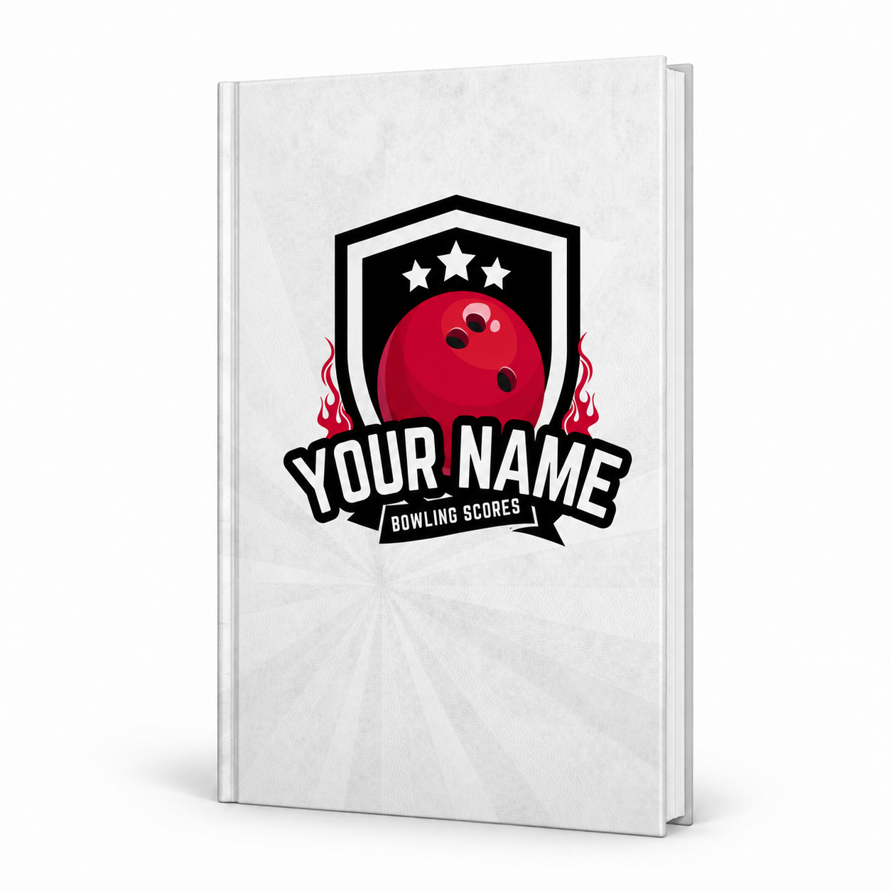 Personalized Bowling Scorebook – White Shield Custom Bowling Log Book