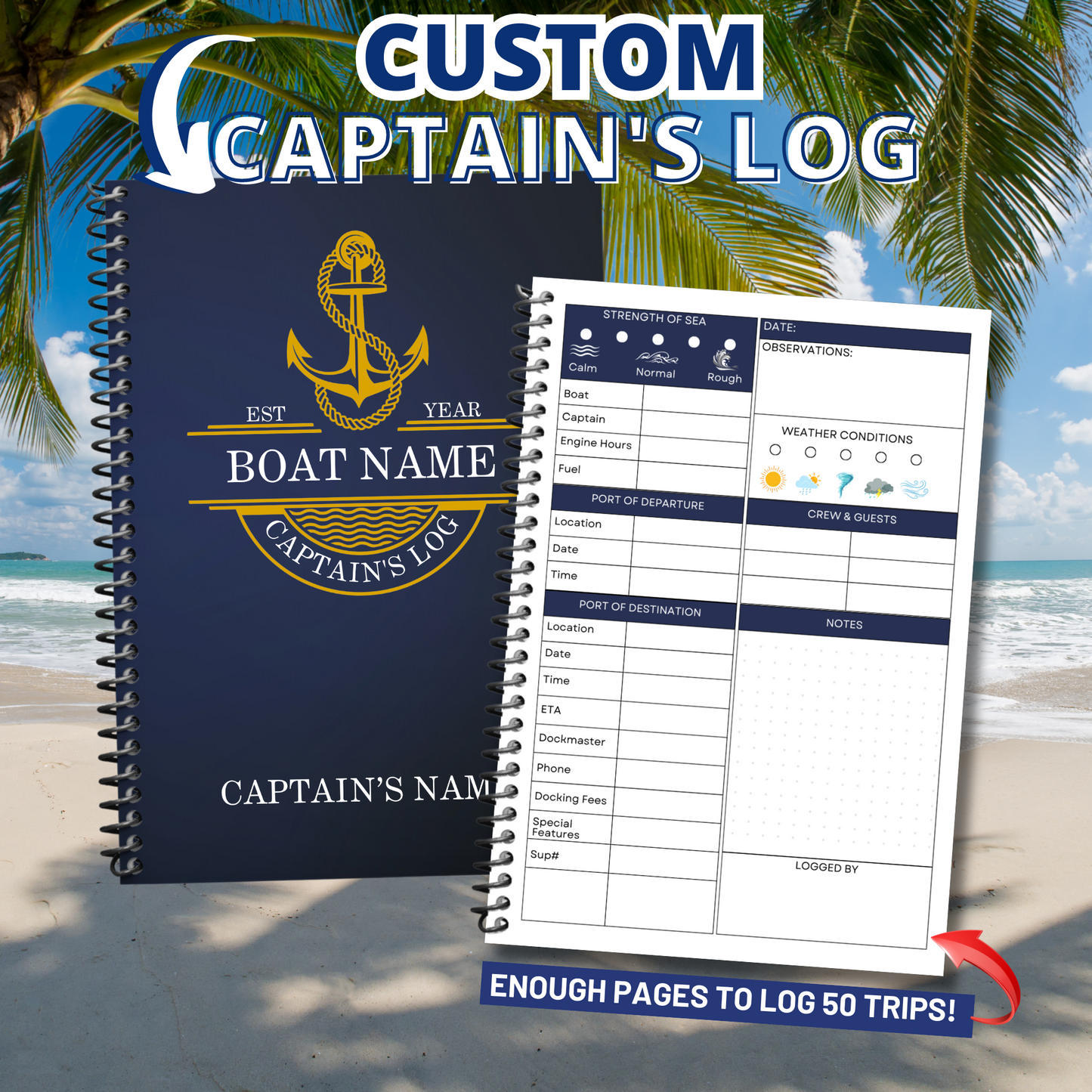 Captains Log
Boat Logbook
Nautical Diary
Boating Journal
Marine Log
Sailors Log
Yacht Logbook
Personalized Log
Boat Captain Gift
Sea Captain Log
Custom Logbook
Maritime Journal
Nautical Gift