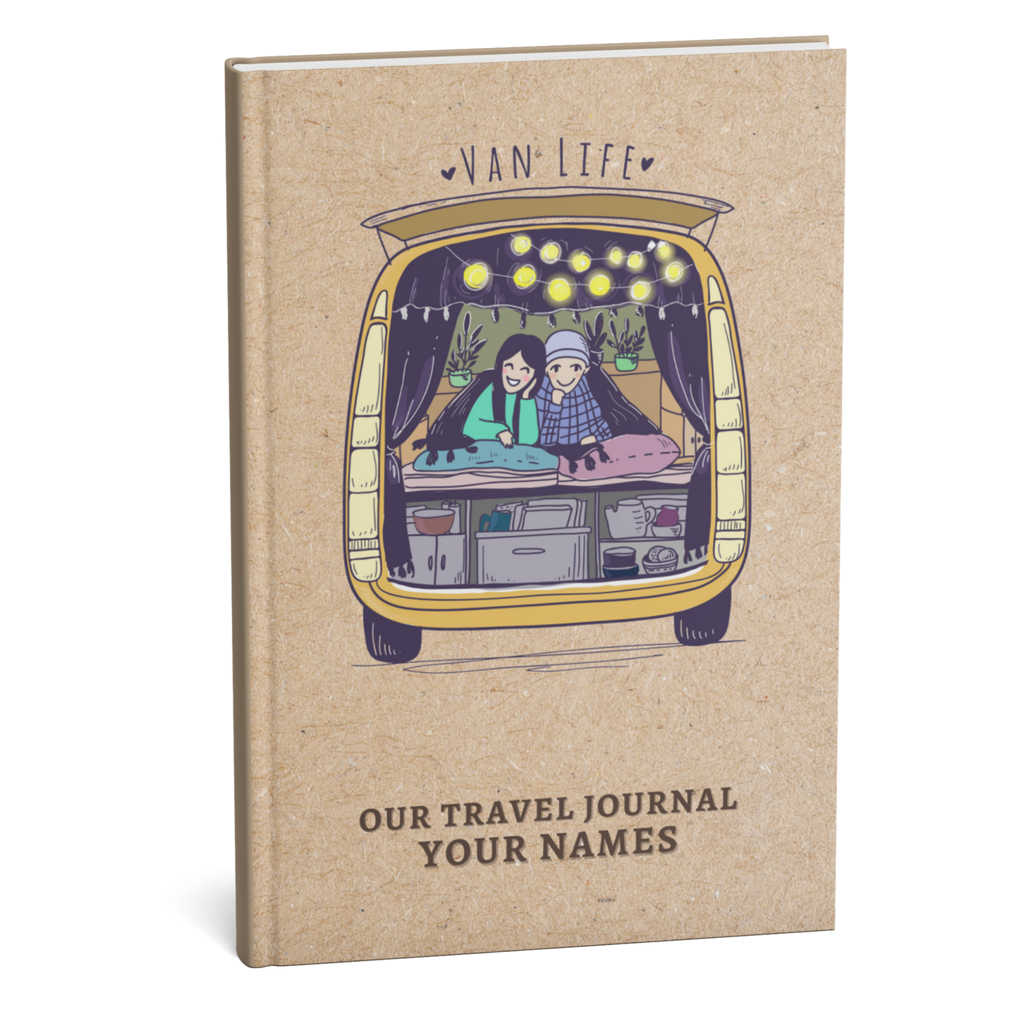 Personalized Van Life Journal – Custom Travel Logbook & Camper Van Memory Book