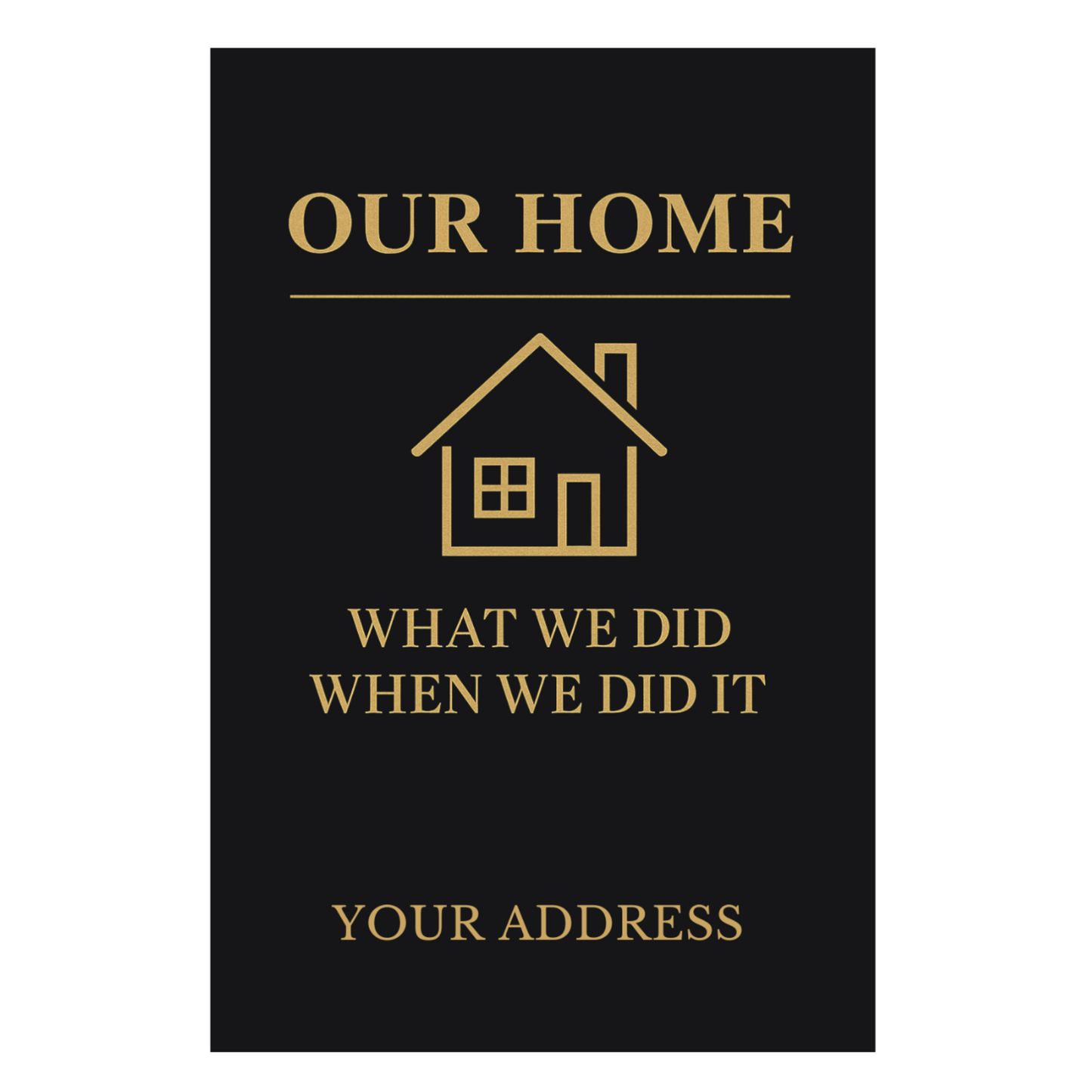 Custom Home Maintenance Log | Personalized House Project Planner, Home Repair Journal for Homeowners