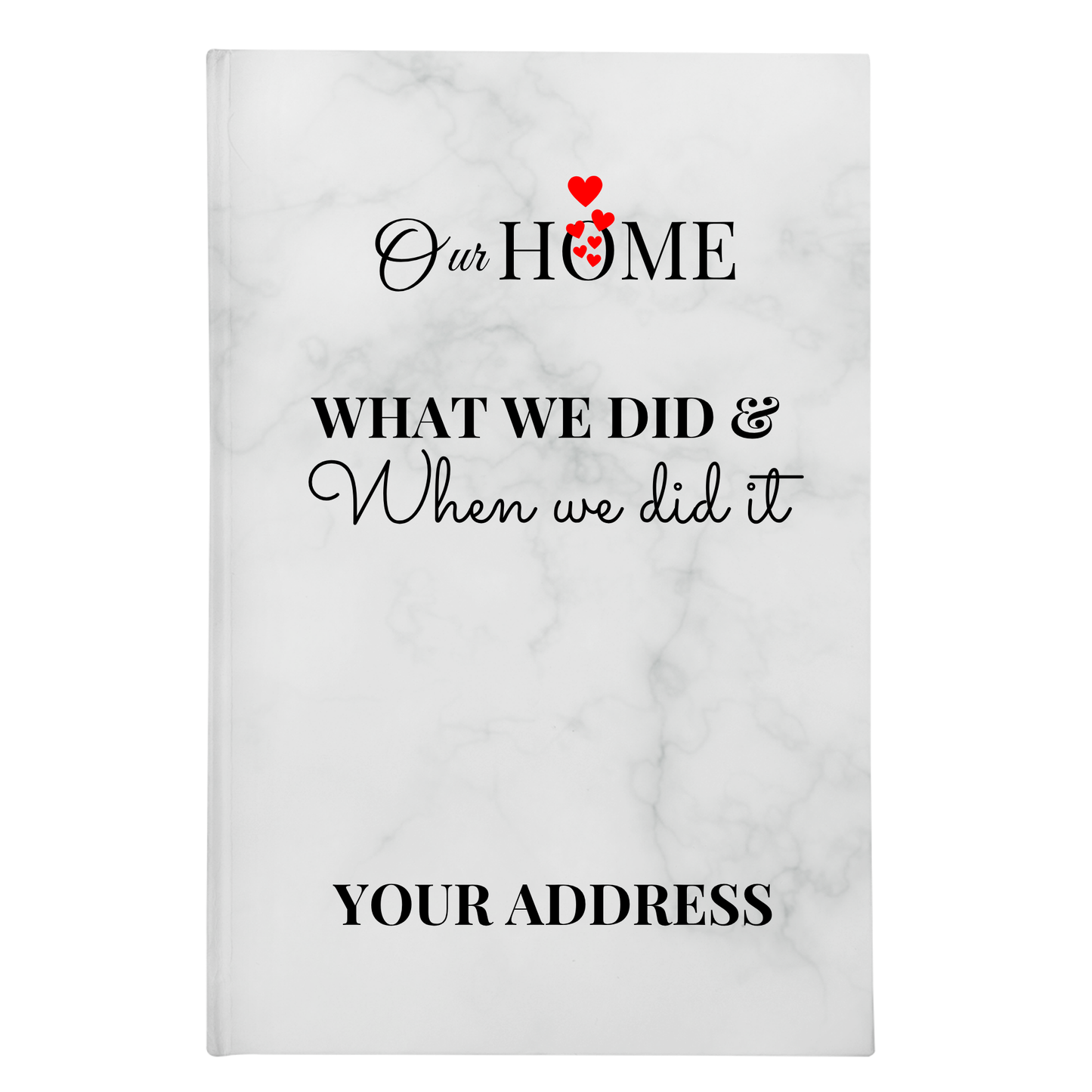 Custom Home Maintenance Log | Personalized House Project Planner, Home Repair Journal for Homeowners
