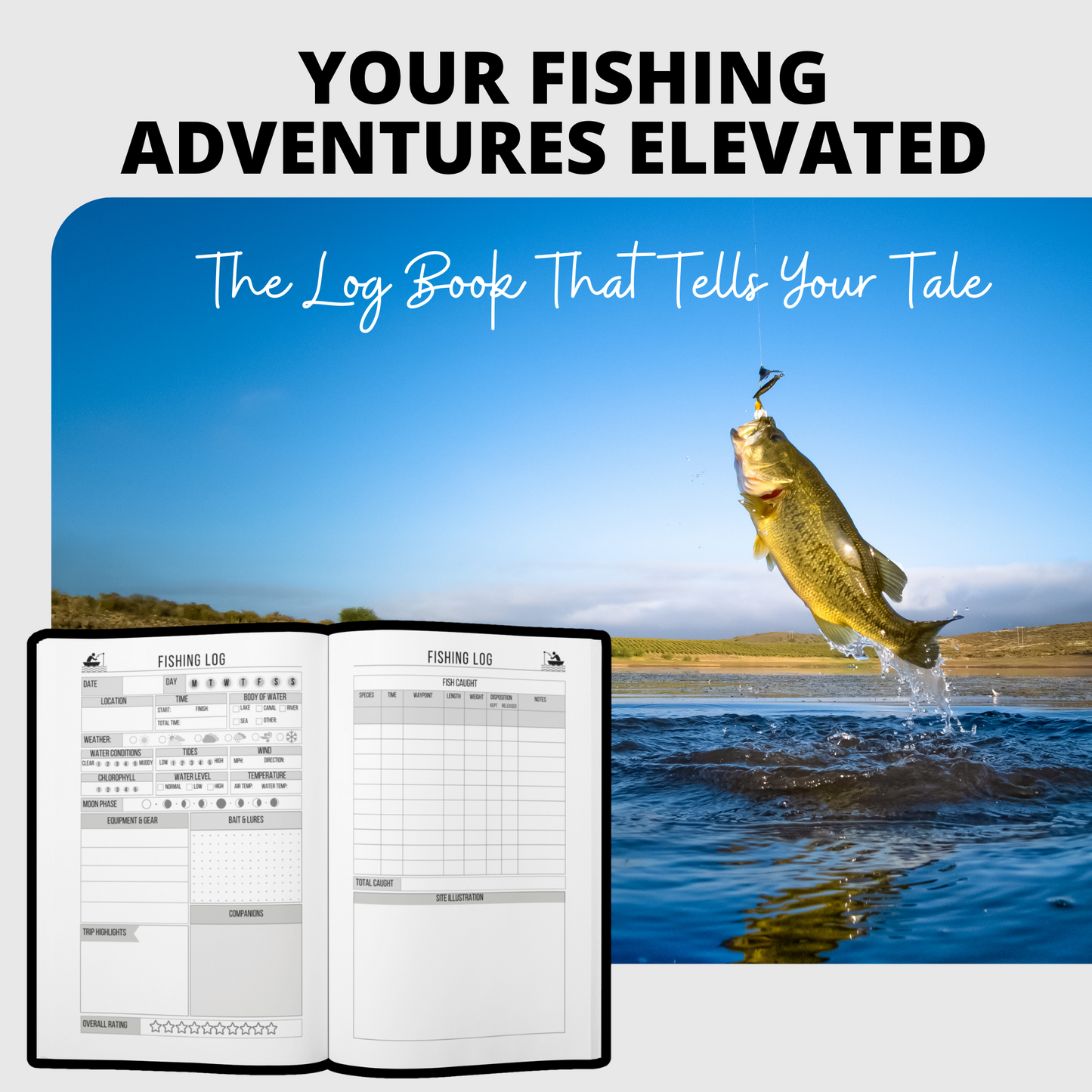 Fishing Log Book: Keep Track of Your Fishing Locations, Companions,  Weather, Equipment, Lures, Hot Spots, and the Species of Fish You've  (Paperback)