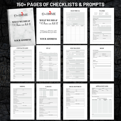home maintenance log, home repair journal, home improvement tracker, house project planner, maintenance checklist, diy home planner, renovation planner, appliance log book, house repair tracker, track home repairs, new homeowner gift, housewarming book, real estate closing gift, spiral home log, house project log, custom home binder, home binder book, homeowner gift, new home gift, gift for homeowner, first time homeowner, household planner, appliance tracker, property maintenance, property repair tracker, 