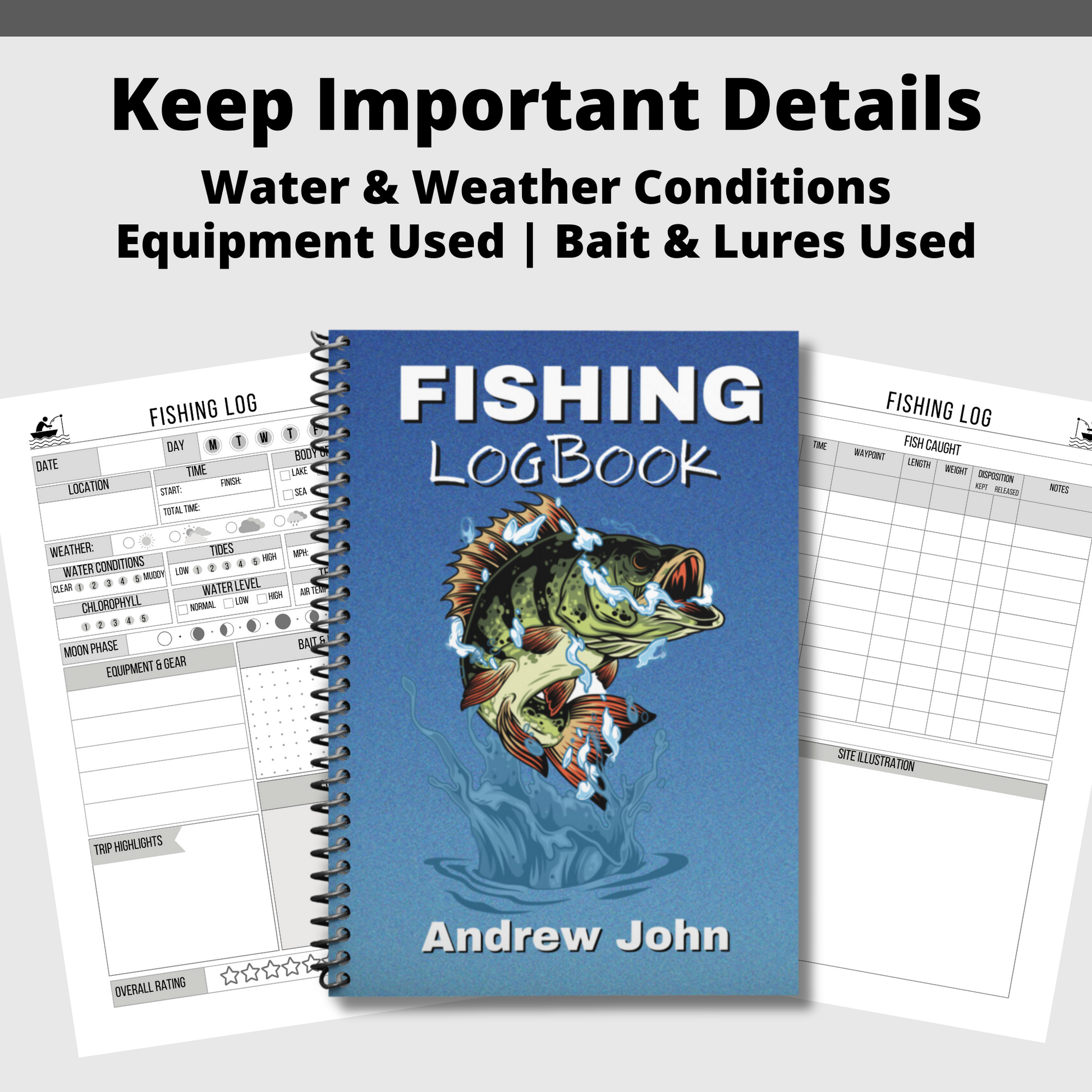Buy Fishing Log Book: A fishing log book for kids and adults track