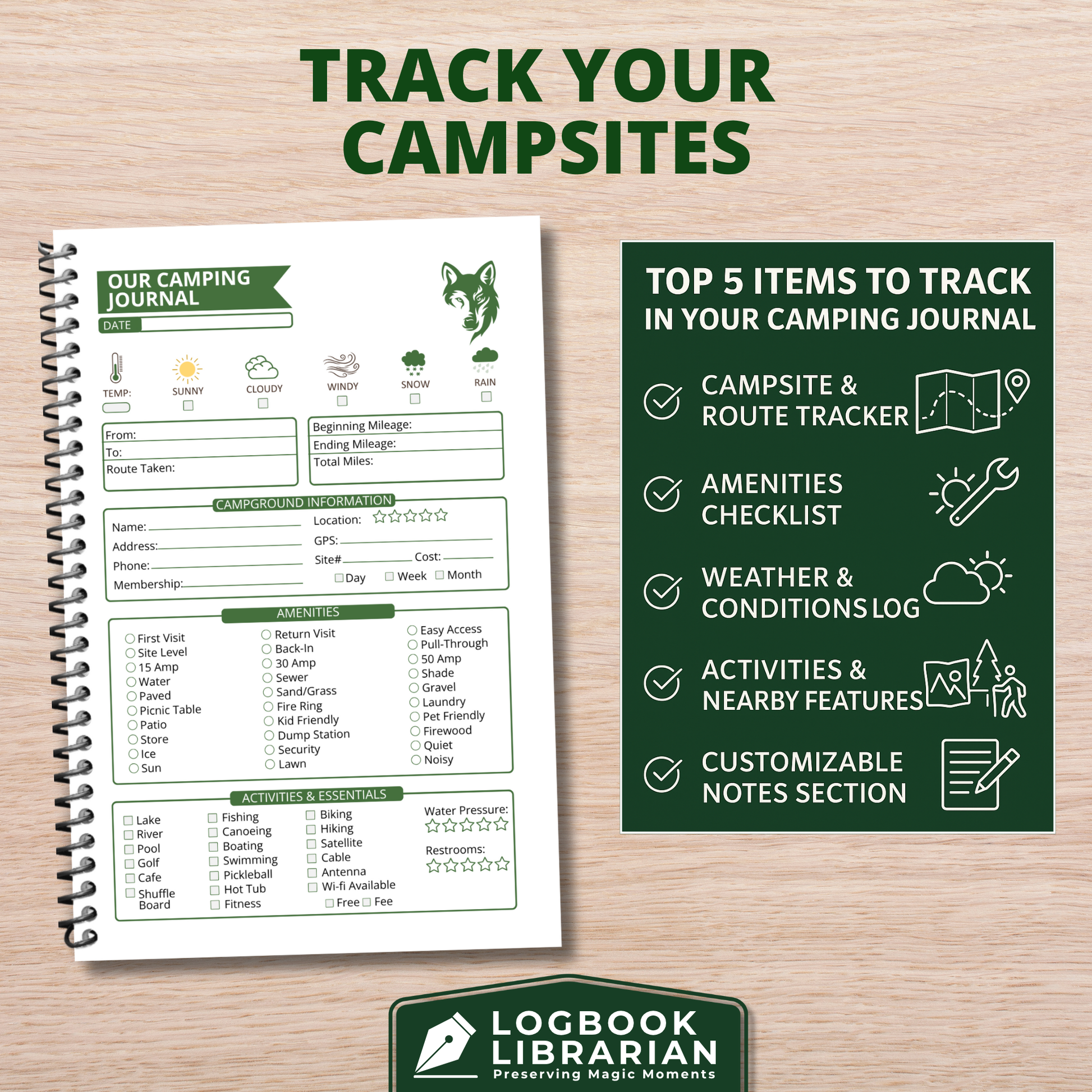 Camping log book, Campground journal, RV logbook, Travel journal, Camping gift, Camper diary, Glamping planner, Tent camping tracker, Campsite review notebook, Outdoor adventure journal, Camping notebook spiral bound, RV trip planner, Camp journal, Camping journal, RV gift, Camp gift, Camp gift for man, Camper gift, Camping logbook, Campground log book, Camping gifts, Camping accessories, RV gifts