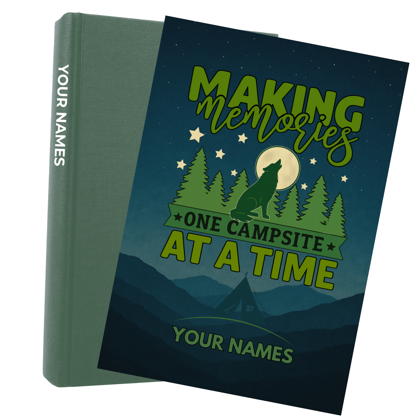 Personalized Camping Journal - Custom RV Log Book - Campground Tracker - Camper Gift - Outdoor Trip Notebook - Camping Campsite Diary