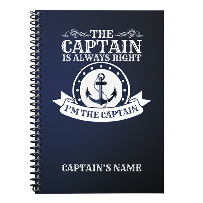 Captains Log, Boat Logbook, Nautical Diary, Boating Journal, Marine Log, Sailors Log, Yacht Logbook, Personalized Log, Boat Captain Gift, Sea Captain Log, Custom Logbook, Maritime Journal, Nautical Gift