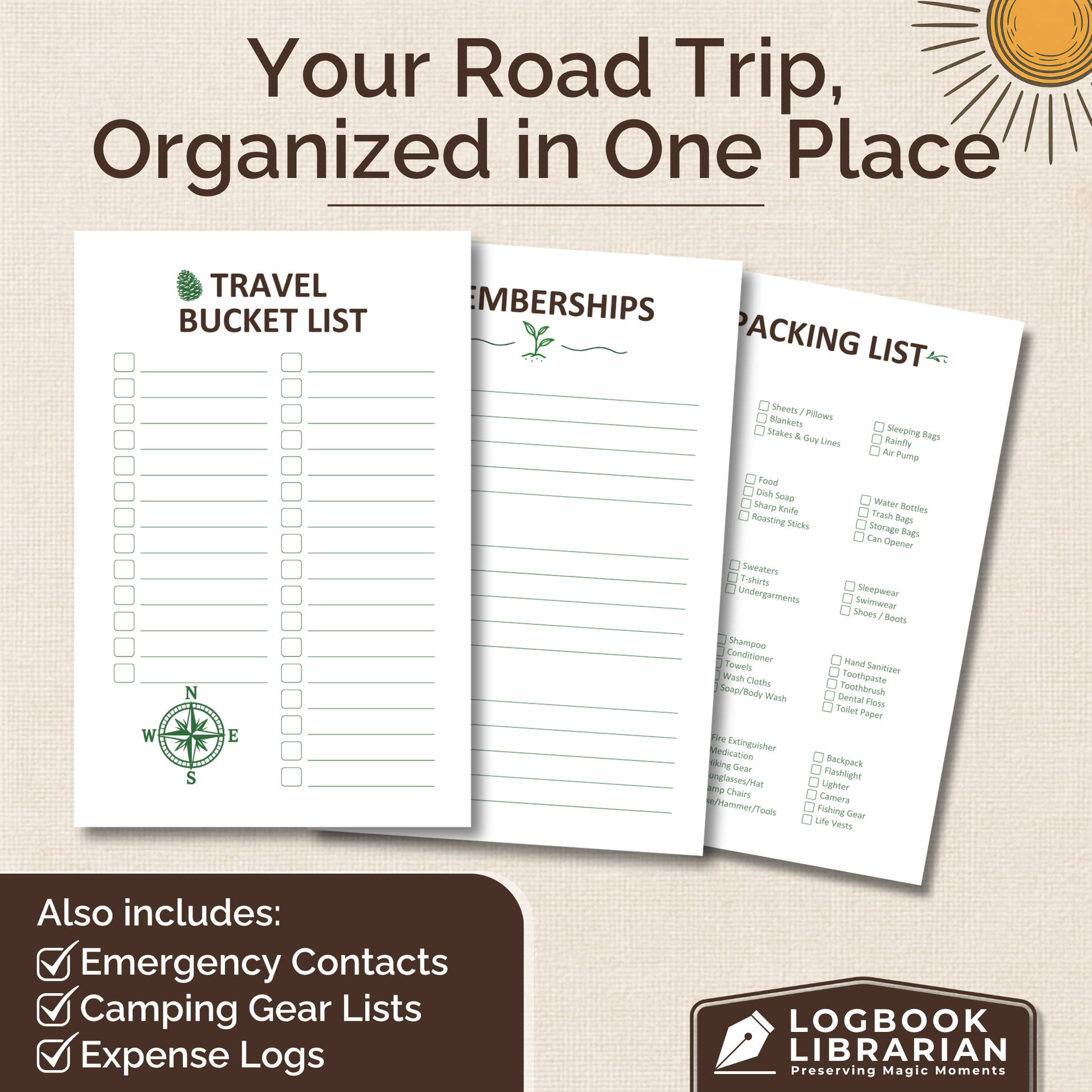 Capture every adventure in style with this Airstream RV Journal and Camping Logbook. Easily record campsite details, track mileage, plan meals, and document every RV trip. Thoughtfully designed with vintage-inspired details, this travel trailer memory book is the perfect keepsake for Airstream owners, full-time RVers, and camping enthusiasts who believe every mile is worth remembering.