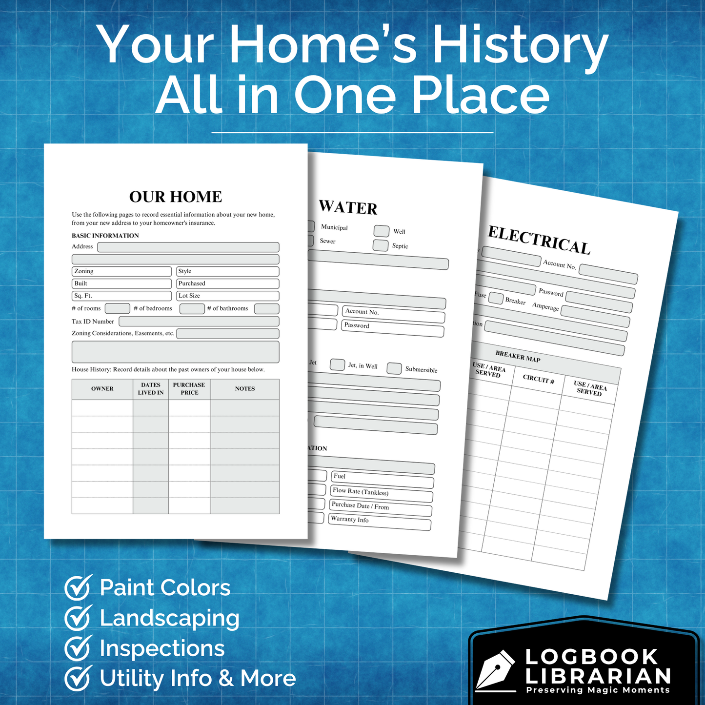 home maintenance log, home repair journal, home improvement tracker, house project planner, maintenance checklist, diy home planner, renovation planner, appliance log book, house repair tracker, track home repairs, new homeowner gift, housewarming book, real estate closing gift, spiral home log, house project log, custom home binder, home binder book, homeowner gift, new home gift, gift for homeowner, first time homeowner, household planner, appliance tracker, property maintenance, property repair tracker, 