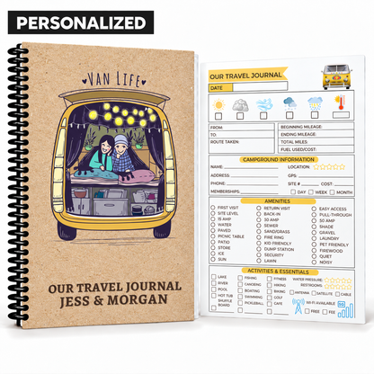 Personalized Van Life Journal | Custom Camping Logbook