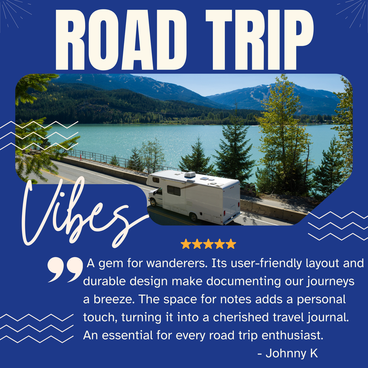 Custom RV Camping Journal | USA Road Trip Diary | Retirement, Couple, Family Gift for New RV Owners