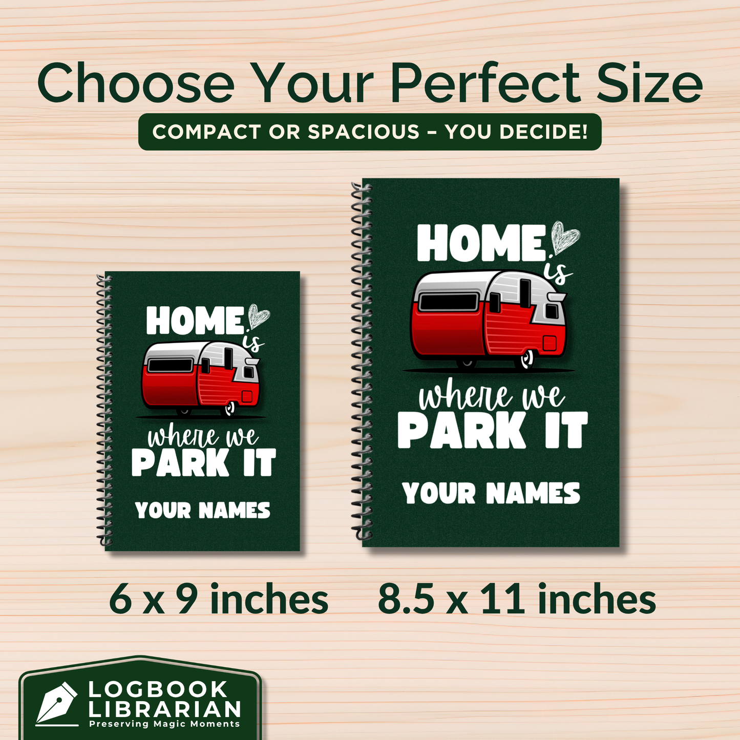 This RV travel journal and personalized road trip log book is perfect for RVers, campers, and motorhome owners who want to capture every adventure. Featuring detailed RV trip planner pages, campground logs, packing lists, checklists, and campsite trackers, this unique RV journal makes an ideal gift for couples, retirees, and anyone living the full-time RV lifestyle. Keep your memories organized and preserved in this custom RV log book 