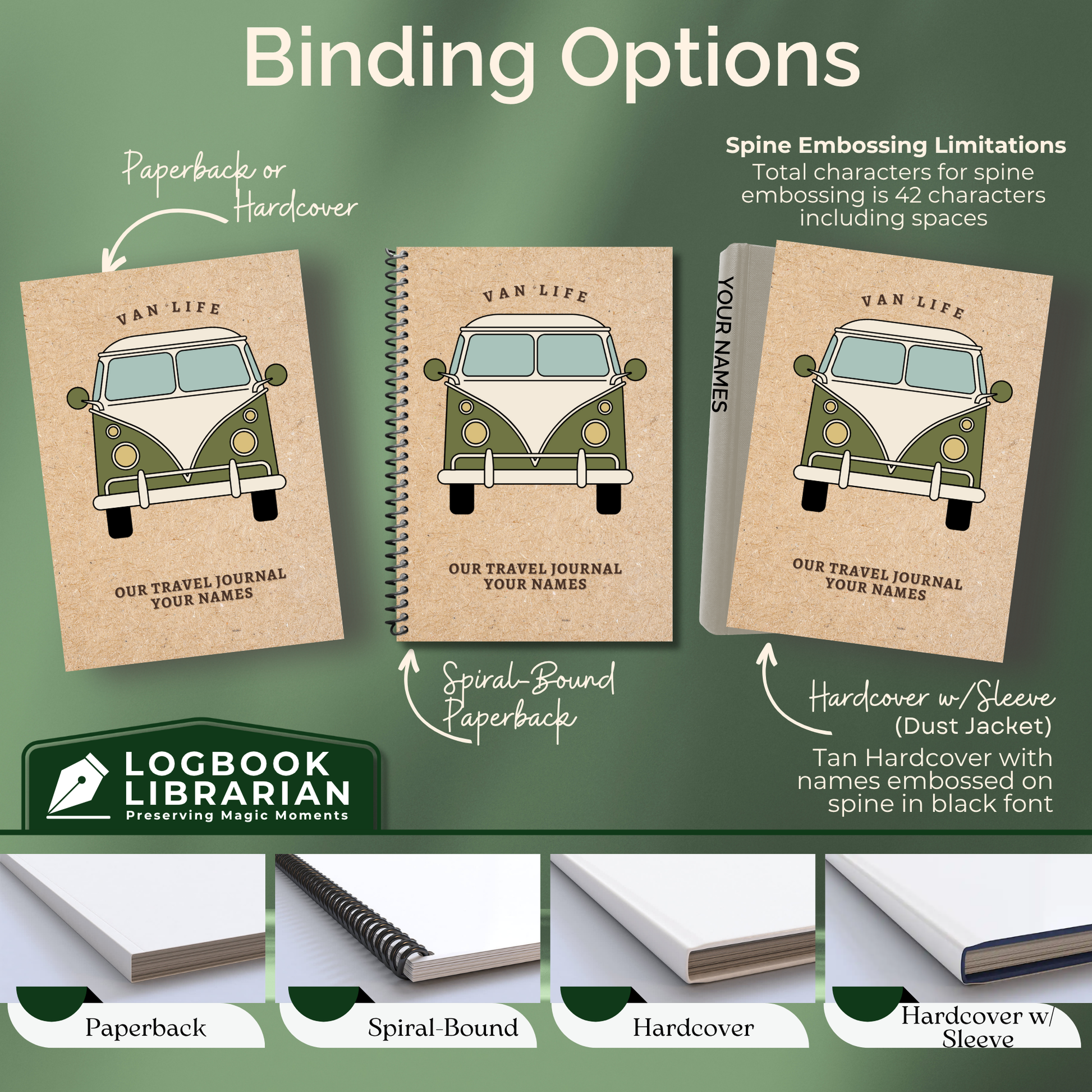 Personalized Van Life RV travel journal and custom camping logbook to track road trips, campsites, and memories. This RV life trip planner and adventure log makes a thoughtful gift for couples, retirees, and campers. A unique travel memory book and camping gift idea for Vanlife RV enthusiasts.