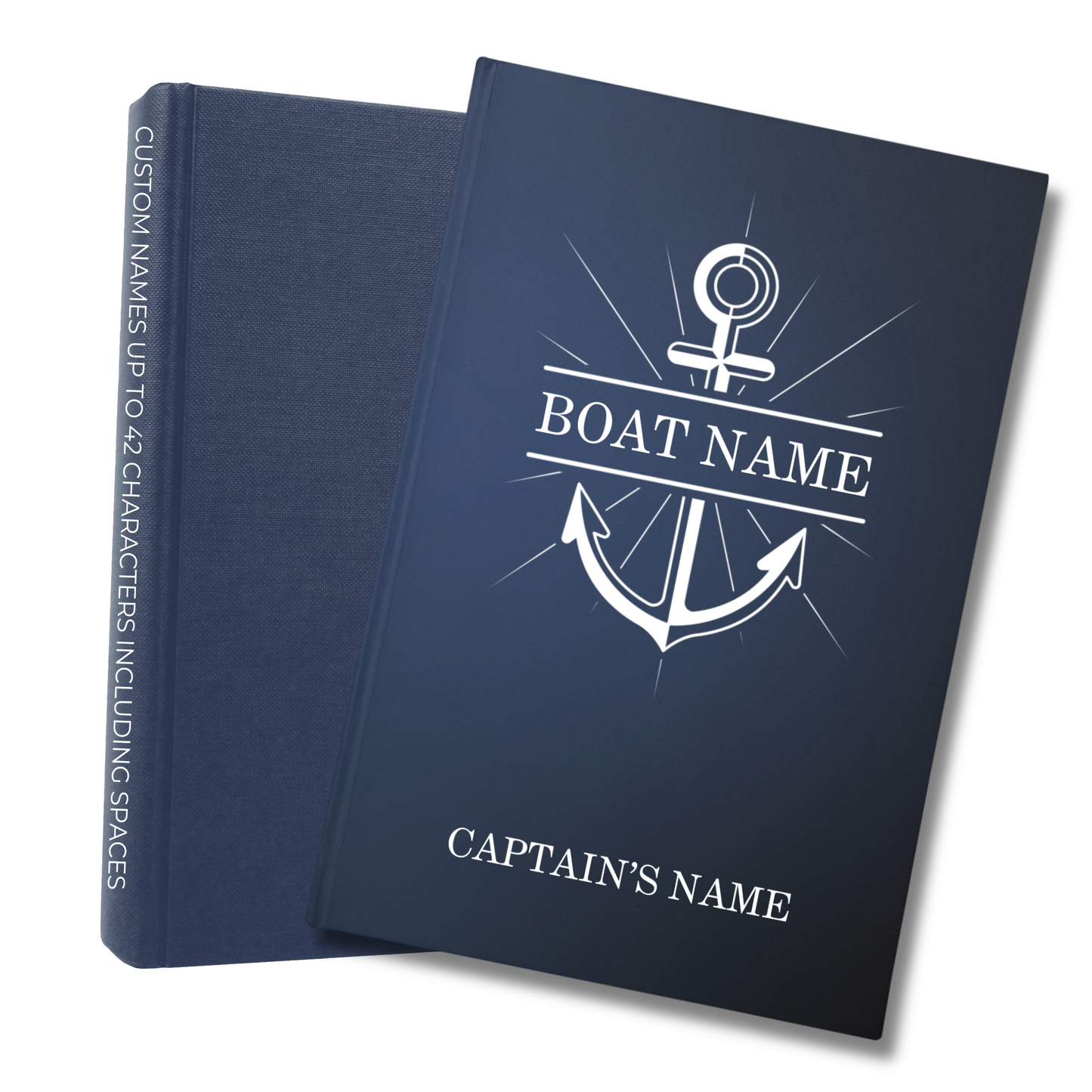 Custom Captain's Logbook - Personalized Nautical Journal for Boat Owners, Sailors, and Mariners | Track Vessel Info, Weather, Maintenance, Crew & Dock Fees | Perfect Boating Gift