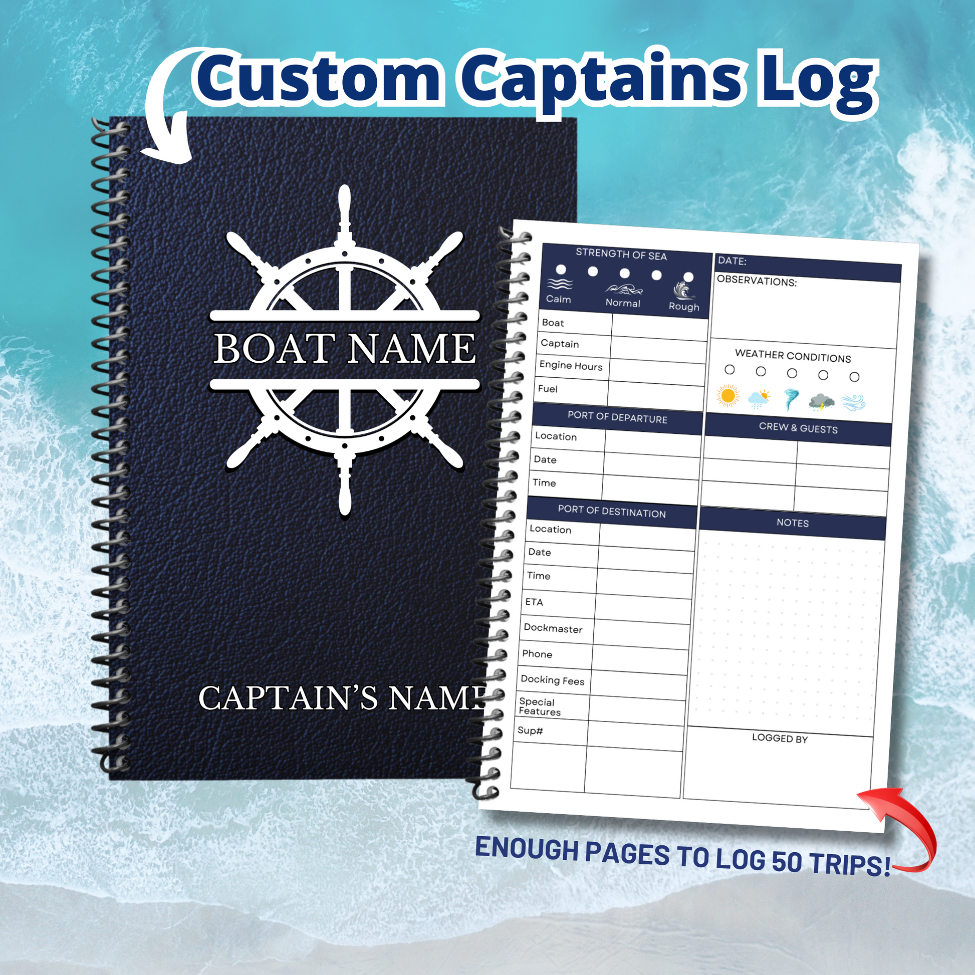 Captains Log
Boat Logbook
Nautical Diary
Boating Journal
Marine Log
Sailors Log
Yacht Logbook
Personalized Log
Boat Captain Gift
Sea Captain Log
Custom Logbook
Maritime Journal
Nautical Gift