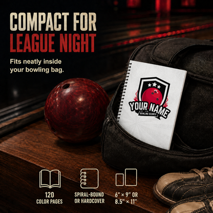 Personalized Bowling Scorebook – White Shield Custom Bowling Log Book
