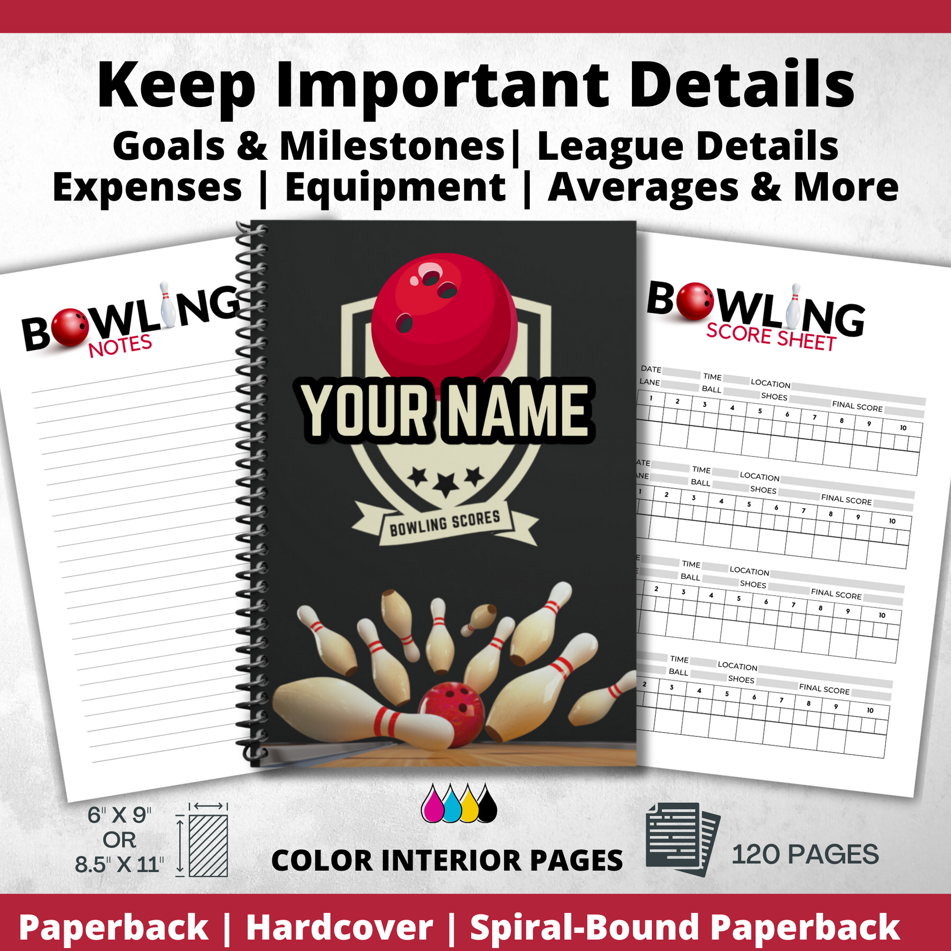 Bowling scorebook
bowling score book
bowling score sheet
bowling scoresheet
bowling log book
bowling tracker
gift for bowlers
bowling gifft