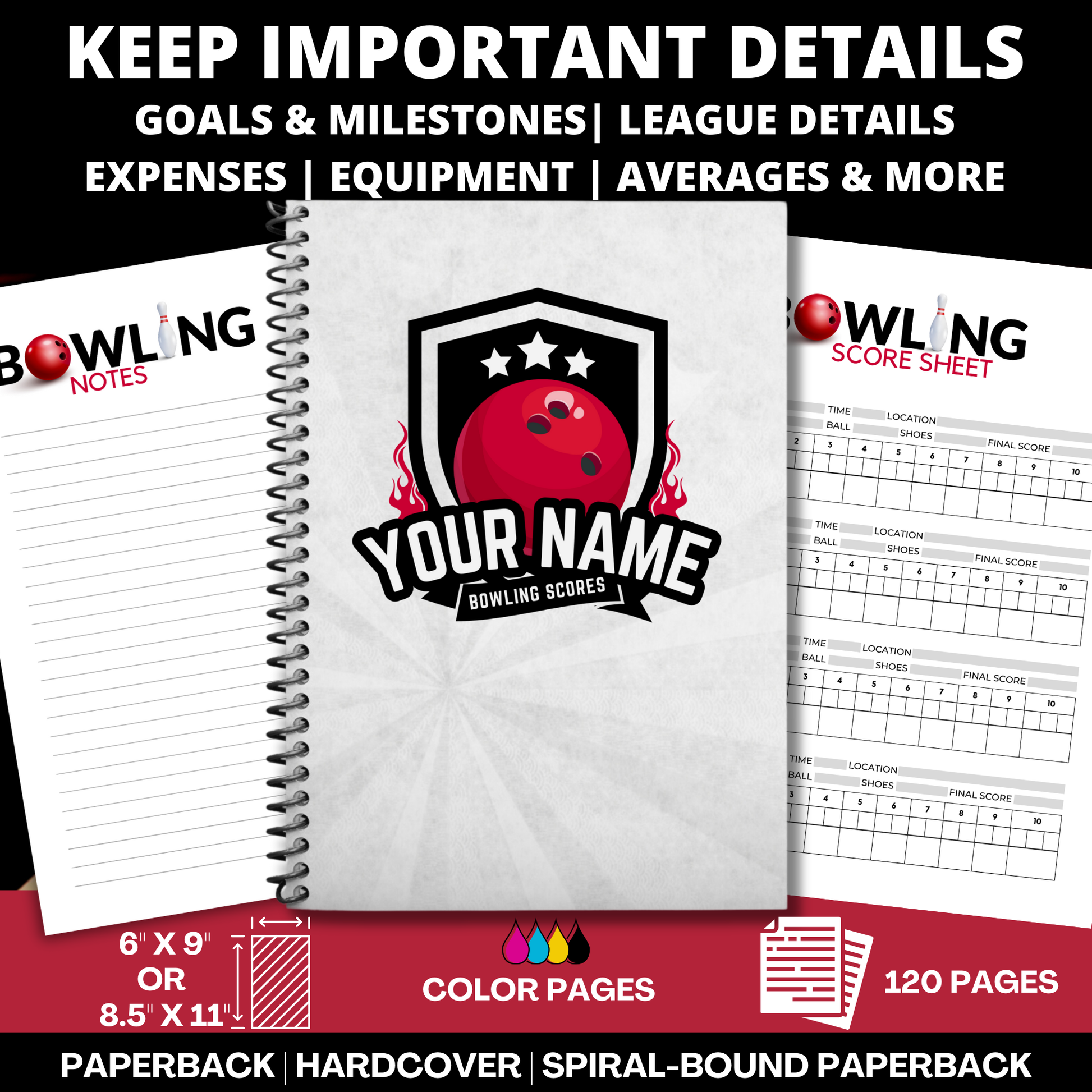 Bowling scorebook
bowling score book
bowling score sheet
bowling scoresheet
bowling log book
bowling tracker
gift for bowlers
bowling gifft