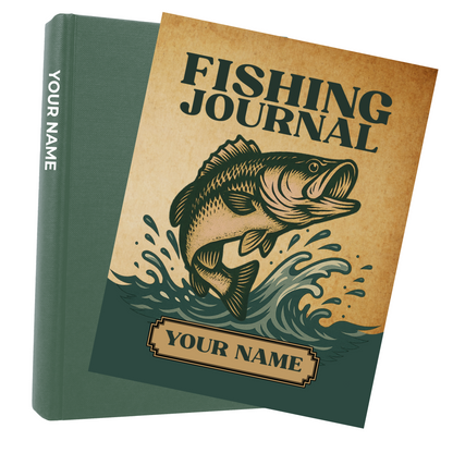 Personalized Fishing Journal Logbook – Record Catches, Trips, Gear & Memories – Great Gift for Fishermen