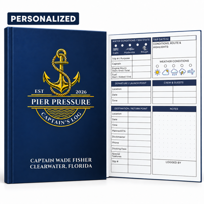 Personalized Boat Captain’s Logbook – Fancy Anchor