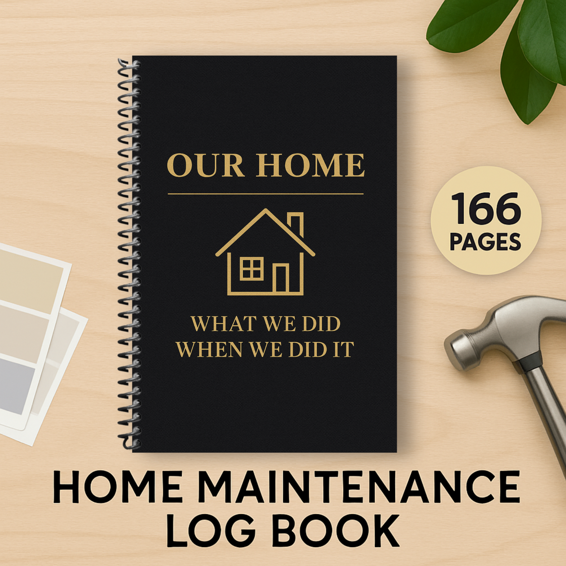 Home Maintenance Log, House Repair Tracker, Home Repair Journal, Maintenance Checklist, Homeowner Gift, House Project Log, Repair Organizer, New Home Gift, DIY Home Planner, Appliance Tracker, Property Maintenance, Real Estate Closing, First Time Homeowner, Home Binder Book, House History Record