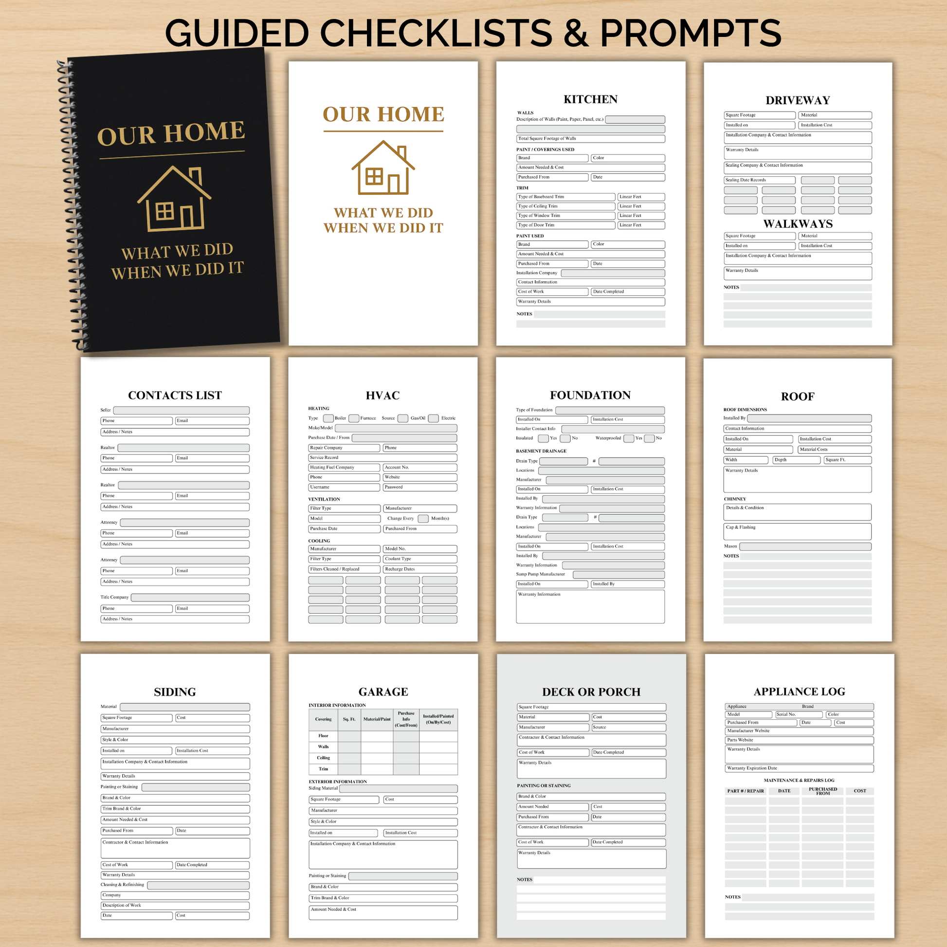 Home Maintenance Log, House Repair Tracker, Home Repair Journal, Maintenance Checklist, Homeowner Gift, House Project Log, Repair Organizer, New Home Gift, DIY Home Planner, Appliance Tracker, Property Maintenance, Real Estate Closing, First Time Homeowner, Home Binder Book, House History Record