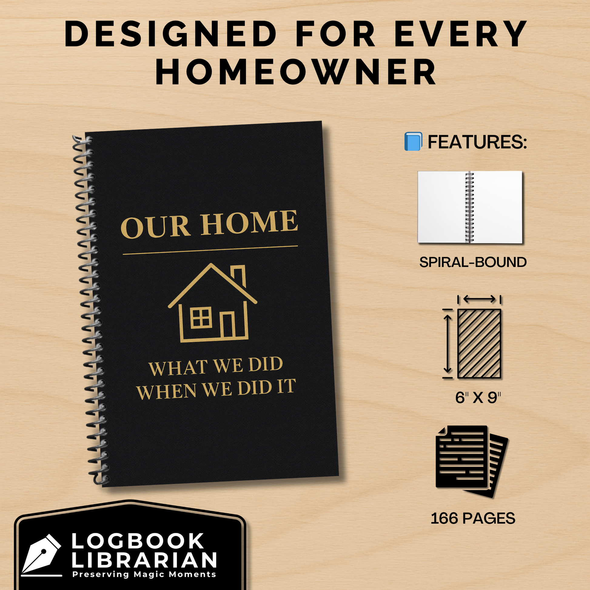Home Maintenance Log, House Repair Tracker, Home Repair Journal, Maintenance Checklist, Homeowner Gift, House Project Log, Repair Organizer, New Home Gift, DIY Home Planner, Appliance Tracker, Property Maintenance, Real Estate Closing, First Time Homeowner, Home Binder Book, House History Record