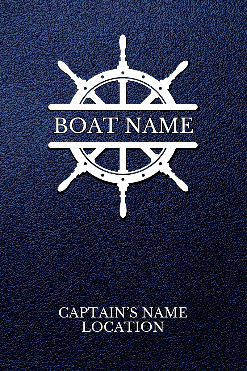 Custom Captains Log Book for Boaters | Boat Log Book Tracks Trips | Nautical Notebook Diary