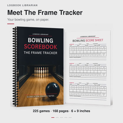 The Frame Tracker Bowling Scorebook — 168 Full-Color Pages
