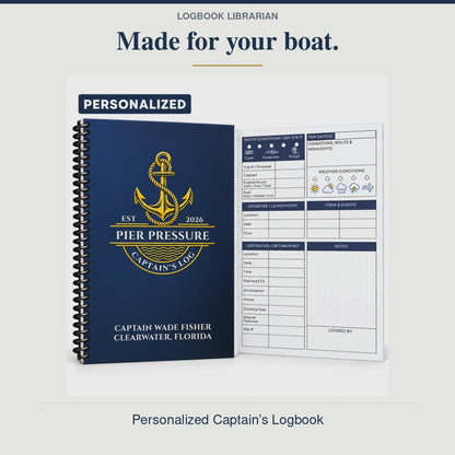 Personalized Boat Captain’s Logbook – Fancy Anchor