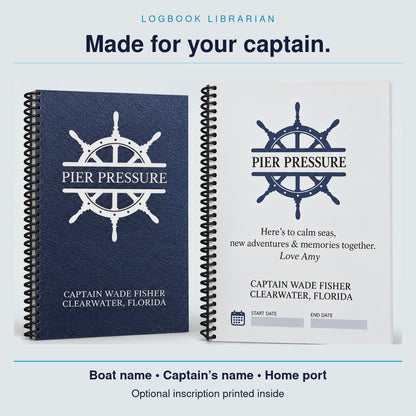 Personalized Captain’s Logbook – White Wheel