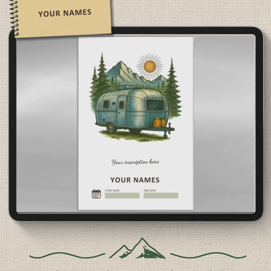 Capture every adventure in style with this Airstream RV Journal and Camping Logbook. Easily record campsite details, track mileage, plan meals, and document every RV trip. Thoughtfully designed with vintage-inspired details, this travel trailer memory book is the perfect keepsake for Airstream owners, full-time RVers, and camping enthusiasts who believe every mile is worth remembering.