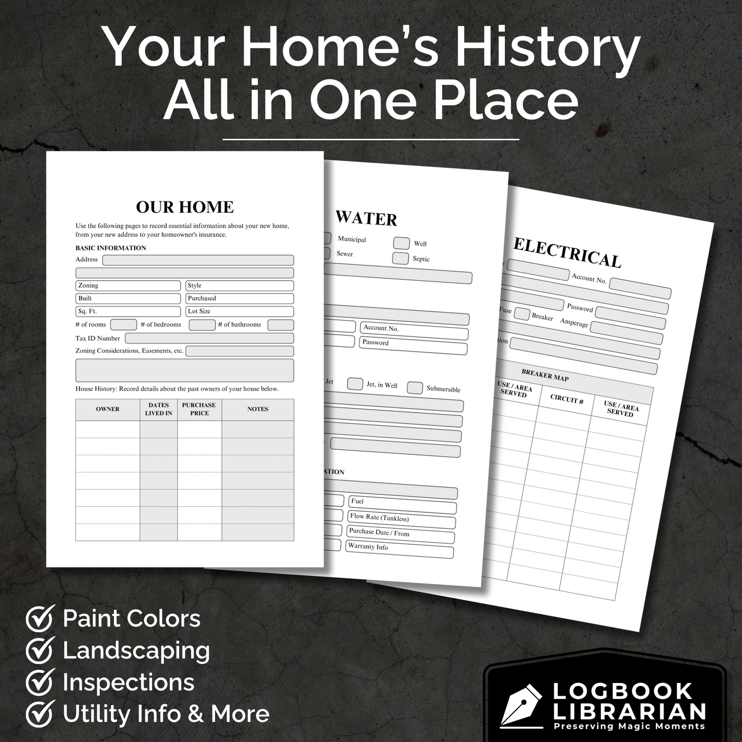 home maintenance log, home repair journal, home improvement tracker, house project planner, maintenance checklist, diy home planner, renovation planner, appliance log book, house repair tracker, track home repairs, new homeowner gift, housewarming book, real estate closing gift, spiral home log, house project log, custom home binder, home binder book, homeowner gift, new home gift, gift for homeowner, first time homeowner, household planner, appliance tracker,