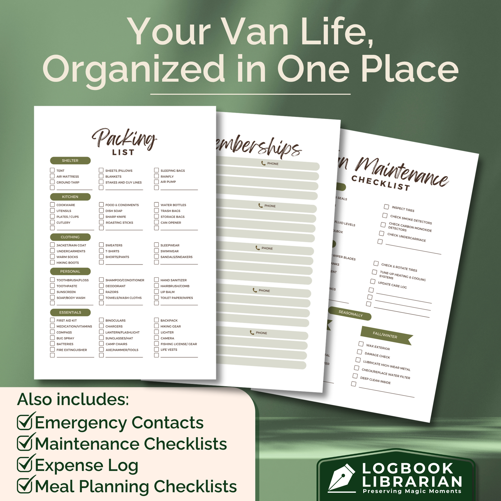 Personalized Van Life RV travel journal and custom camping logbook to track road trips, campsites, and memories. This RV life trip planner and adventure log makes a thoughtful gift for couples, retirees, and campers. A unique travel memory book and camping gift idea for Vanlife RV enthusiasts.